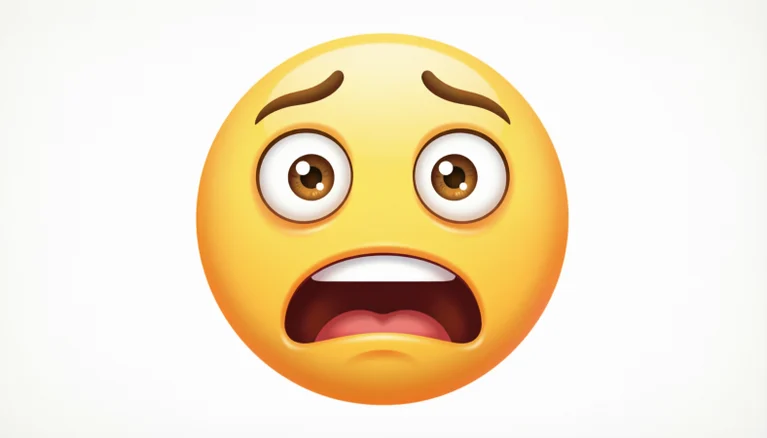 scared face emoji